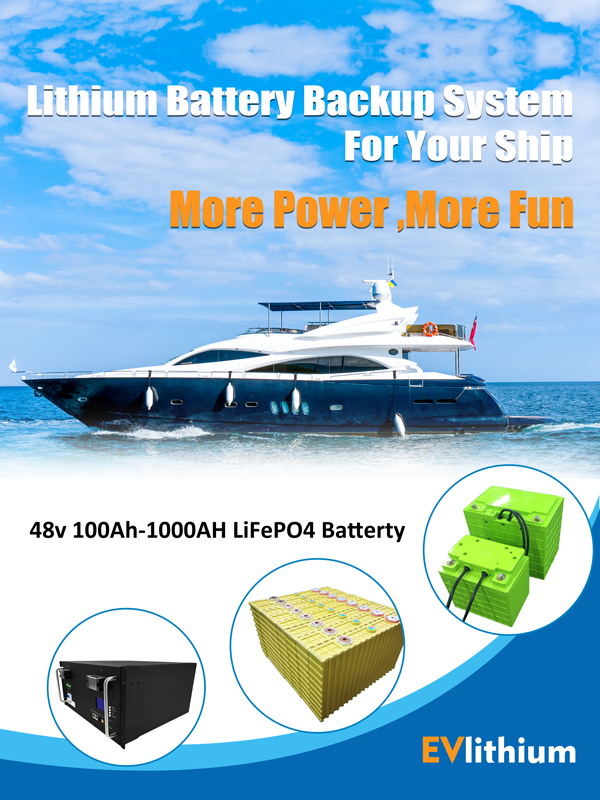 LiFePO4 / Lithium Battery Backup System For Boat/Marine/Ship